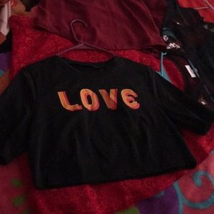 Black Love crop top